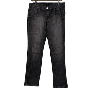 White House Black Market Slim Ankle Jeans Noir Size 8